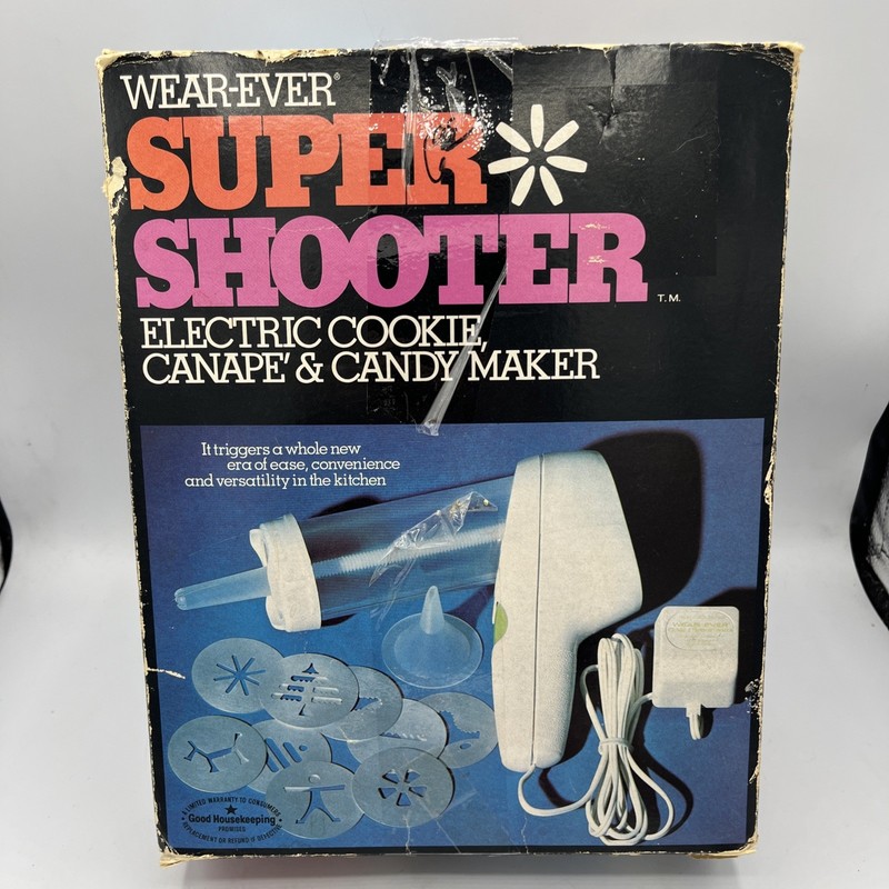 Wear-Ever Super Shooter Electric Cookie, Canapé, & Candy Maker No. 70001 Works!