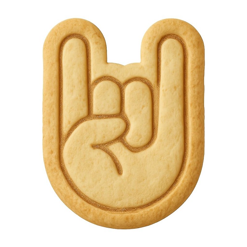 Rock On Hand Cookie Cutter & Stamp, Fondant & Clay - 4x3 gallery