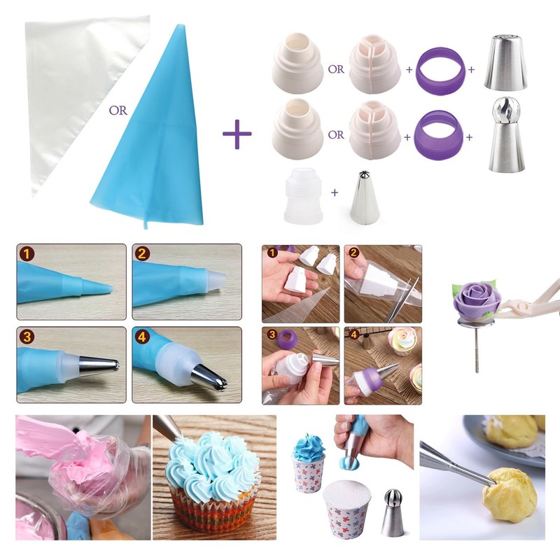 GEMLON 88pc Russian Piping Tips, Cake Decorating Supplies Set gallery