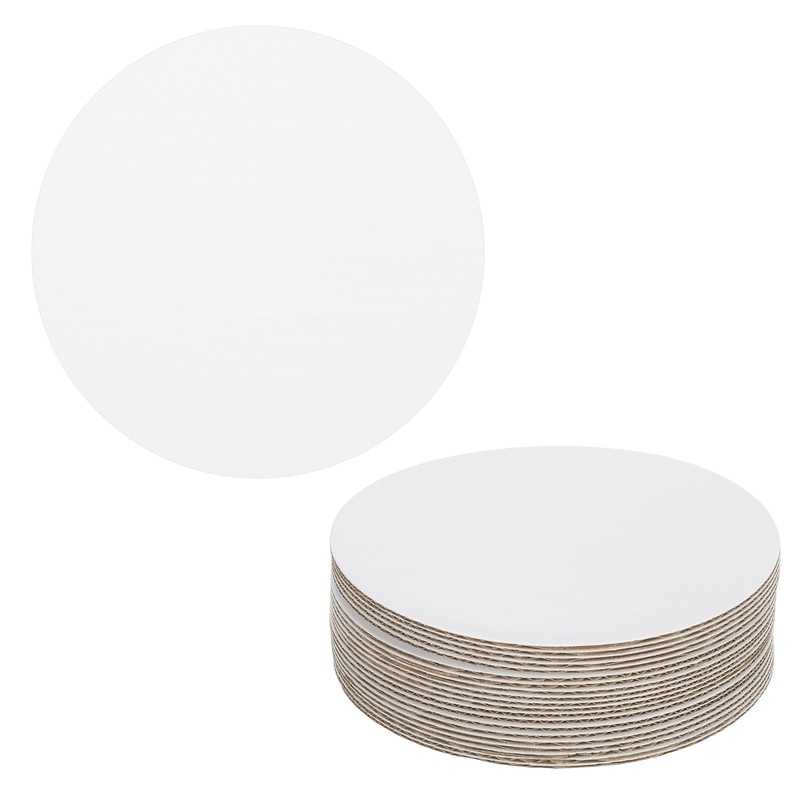 20 Pcs Cardboard Cake Rounds, 6 Inch Cake Board for Desserts, White