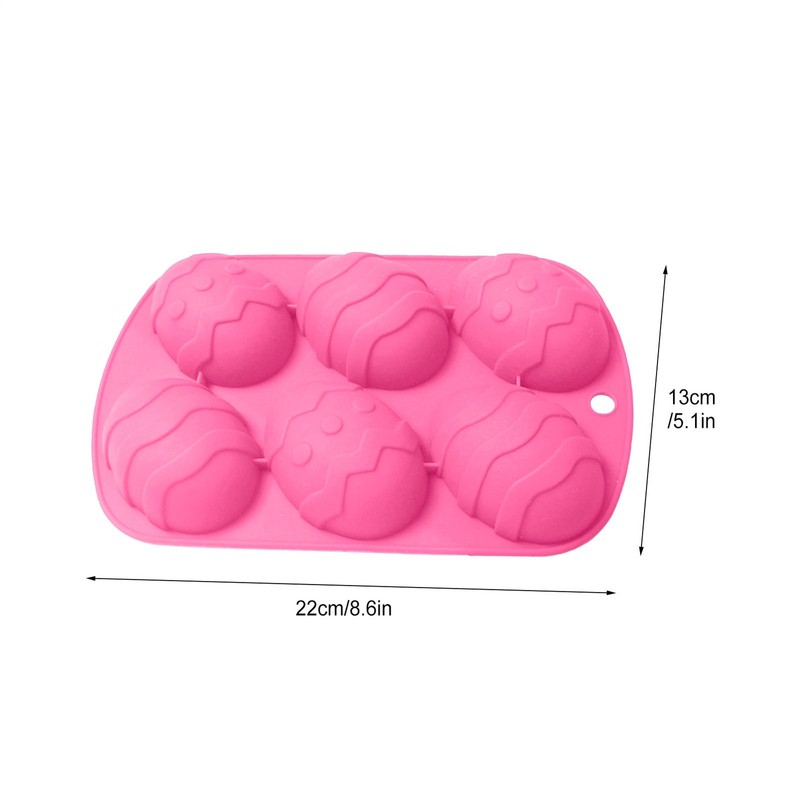 2 Pack Easter Egg Shaped Silicone Cake Mold 6Cavity Chocolate Cook Trays gallery
