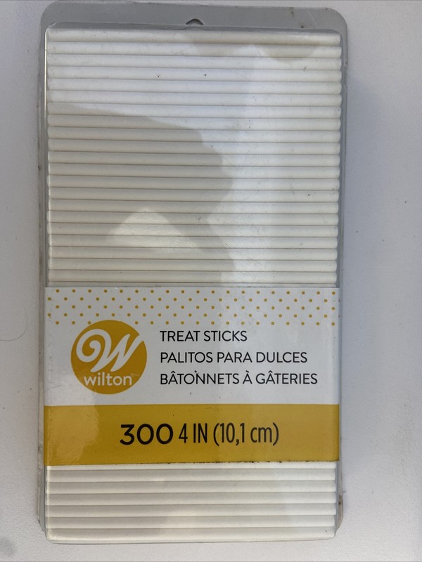 Wilton 4-Inch Treat Sticks for Cake Pops, Candy, Cookies 300 Pack New in Package