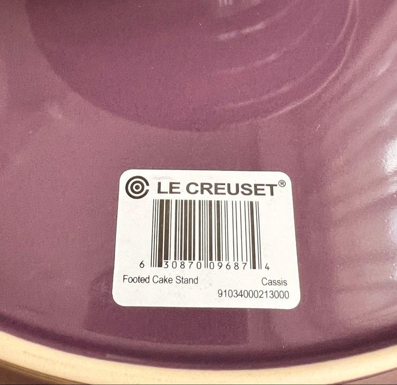 New Cake Stand 30cm Cassis Legendary Color Le Creuset Discontinued gallery