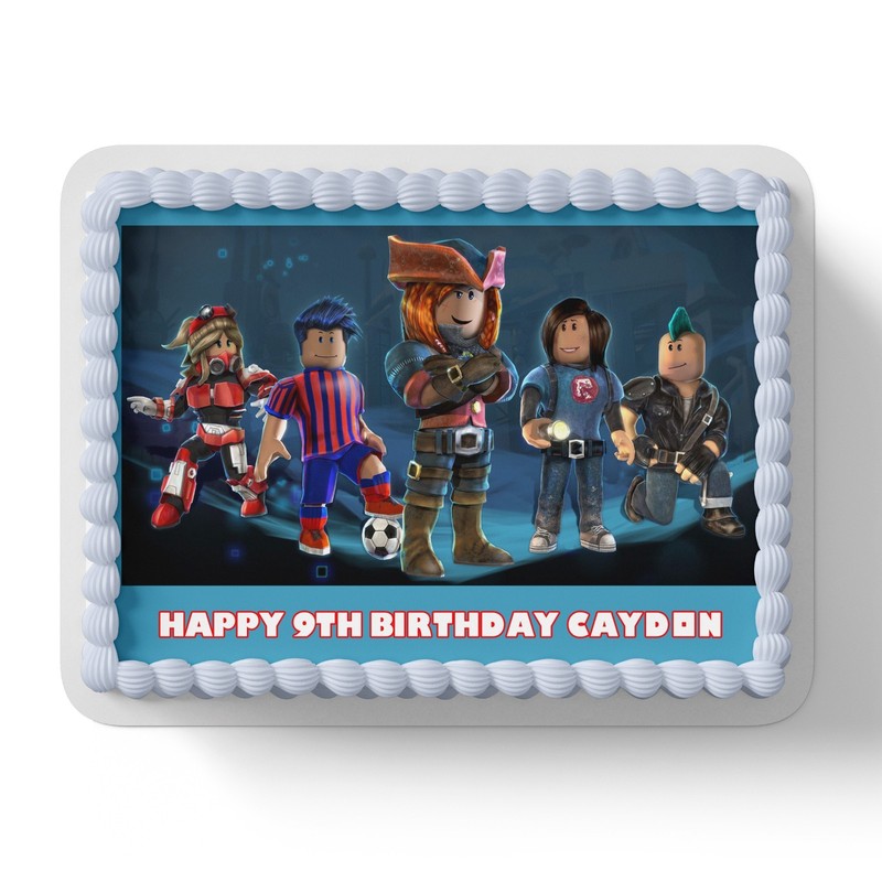 Roblox Personalised Edible Icing Cake Topper