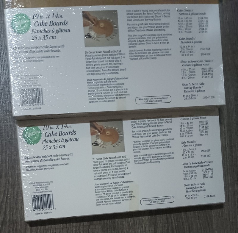 New Sealed 2 Packs Wilton Cake Boards 10X14 12 Total gallery