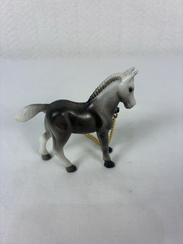 Cake Topper Vintage Molded Plastic Gray/Black Horse gallery