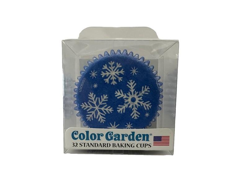 Cupcake Liners -Christmas Holiday Themed Baking Cups by Color Garden – 32 Count