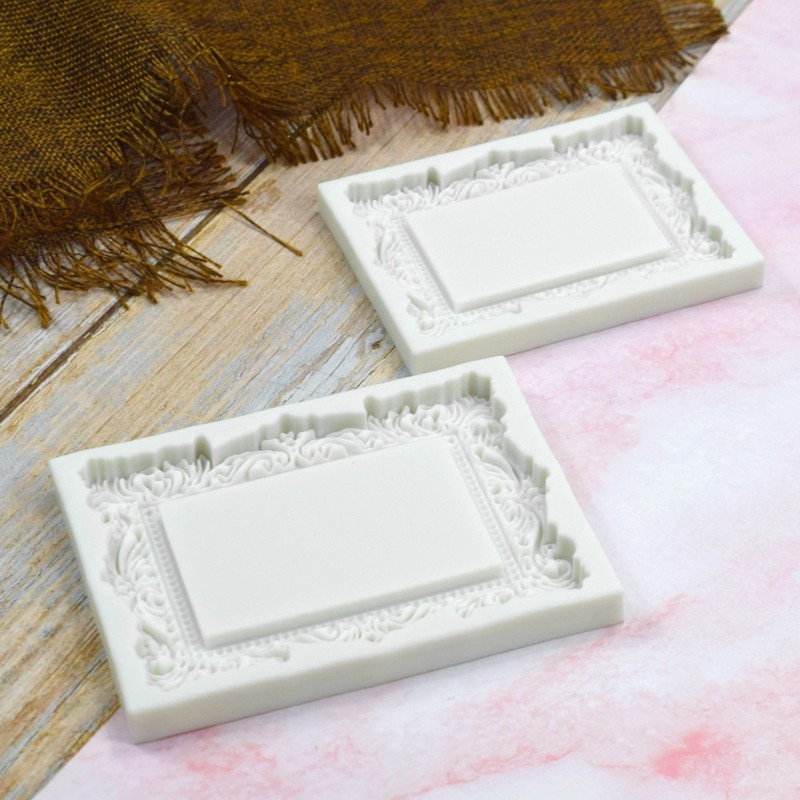 Silicone Craft Mold European Style Picture Frame Fondant Chocolate Candy Mold gallery