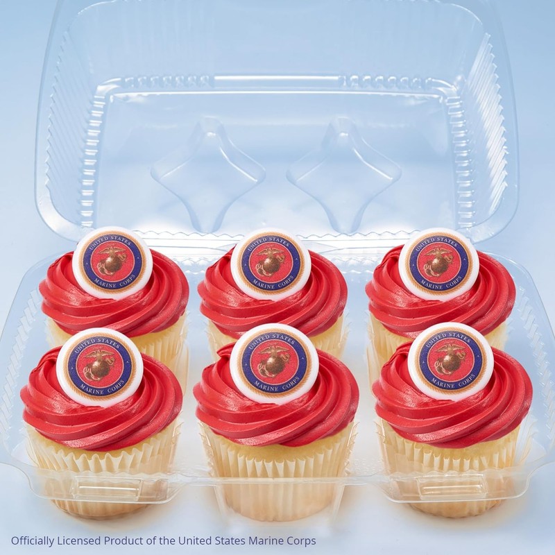 Marine Corps Cupcake Toppers, 24 United States Marine Corps Official Emblem gallery