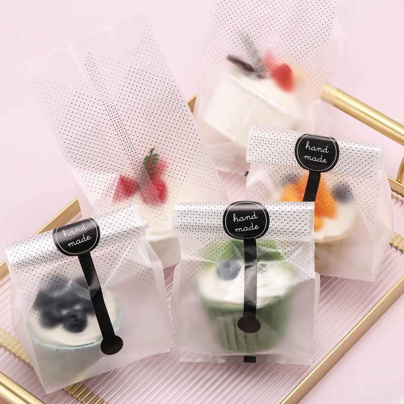 (400Pcs) 200 Pack Translucent Cellophane Bags for Bakery Party Supplies (9x3.... gallery