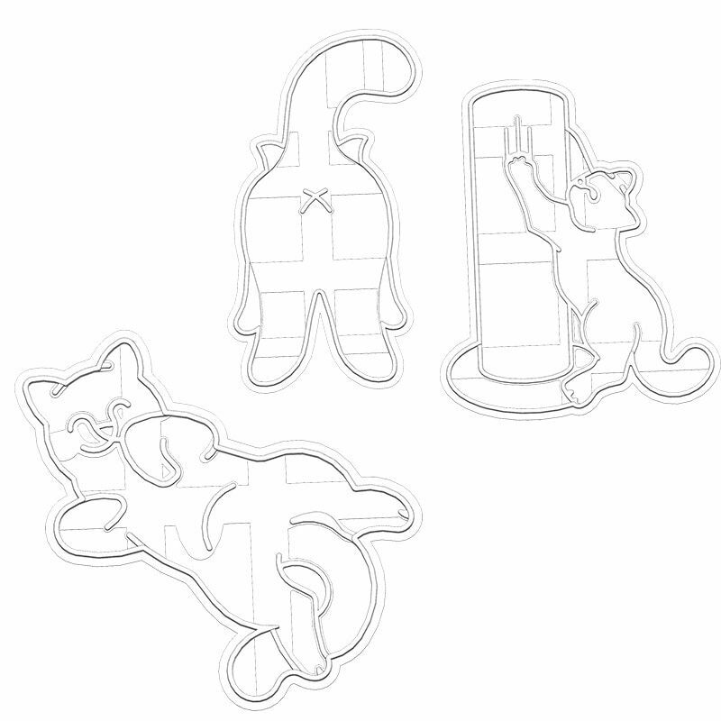 Cookie Mold Cutter Set 3D Animal Cat Forms for Cookies Stamp Biscuits Cutting gallery
