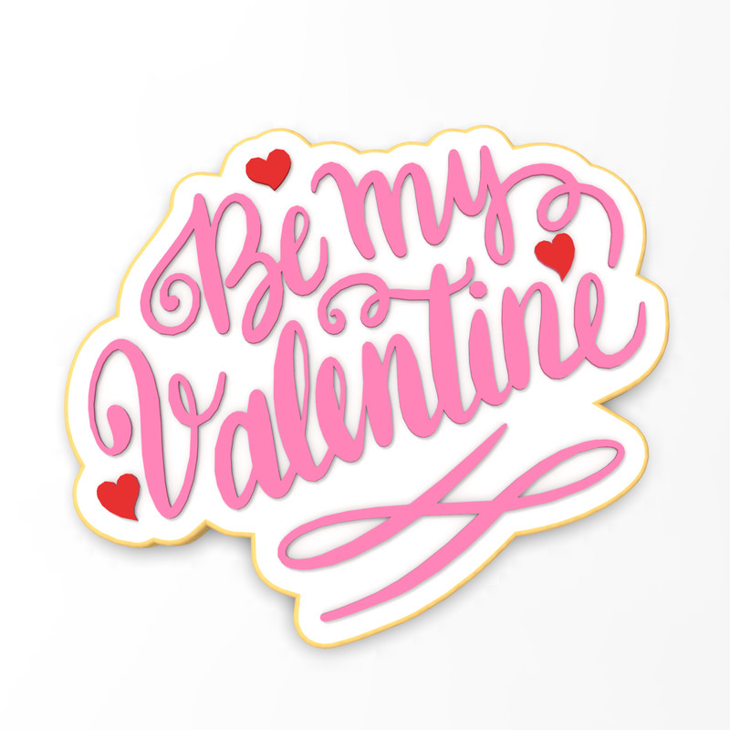 Be My Valentine Cookie Cutter & Stamp | Heart Love Valentine's Day Cupid gallery