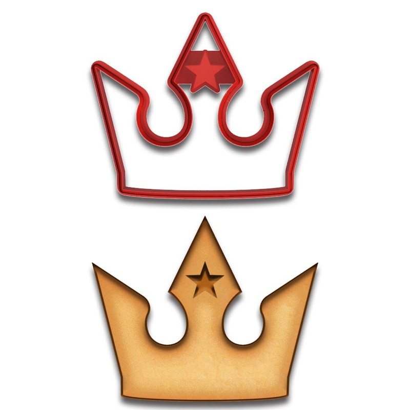 Princess Crown Cookie Cutter & Stamp – 4×3.2″
