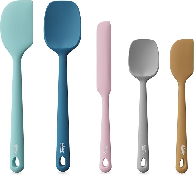 Silicone Spatula Set, 5 Piece Silicone Cooking Utensils