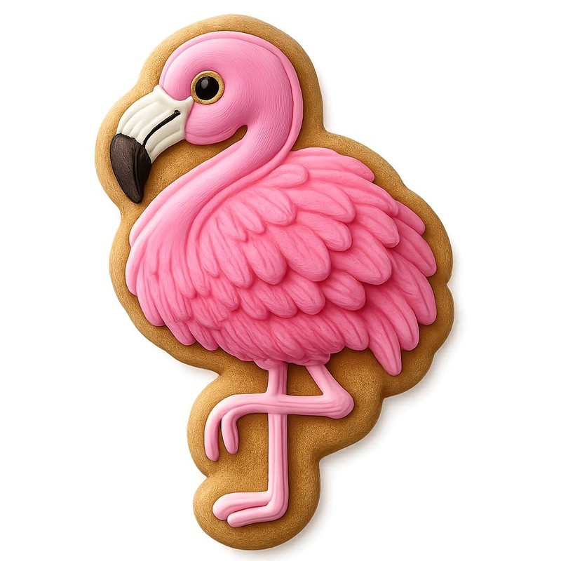 Fluffy Flamingo Cookie Cutter - 2.6x4" Fun Baking Set Premium Quality gallery