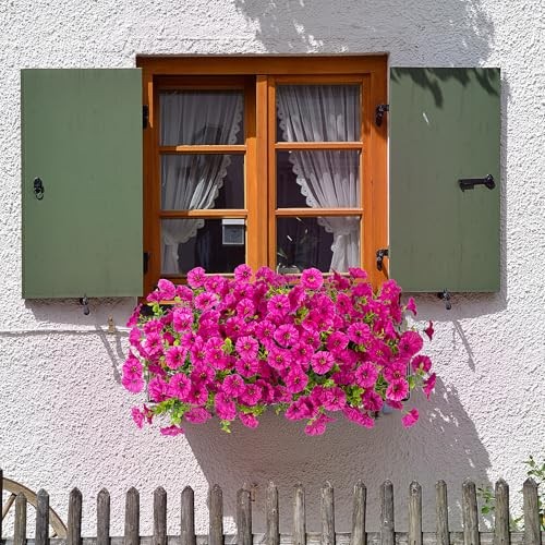 Artificial Flowers for Outdoors Decoration, 12 Bundles Fake Light Purple gallery