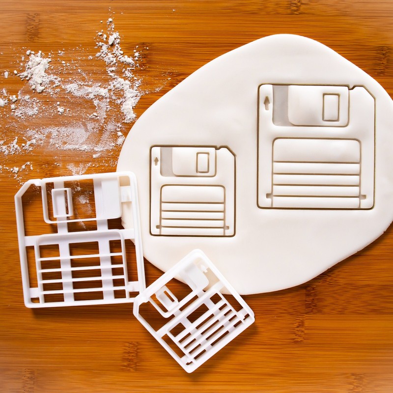 Floppy Disk Cookie Cutters Set – retro technology 80s 90s computer old school