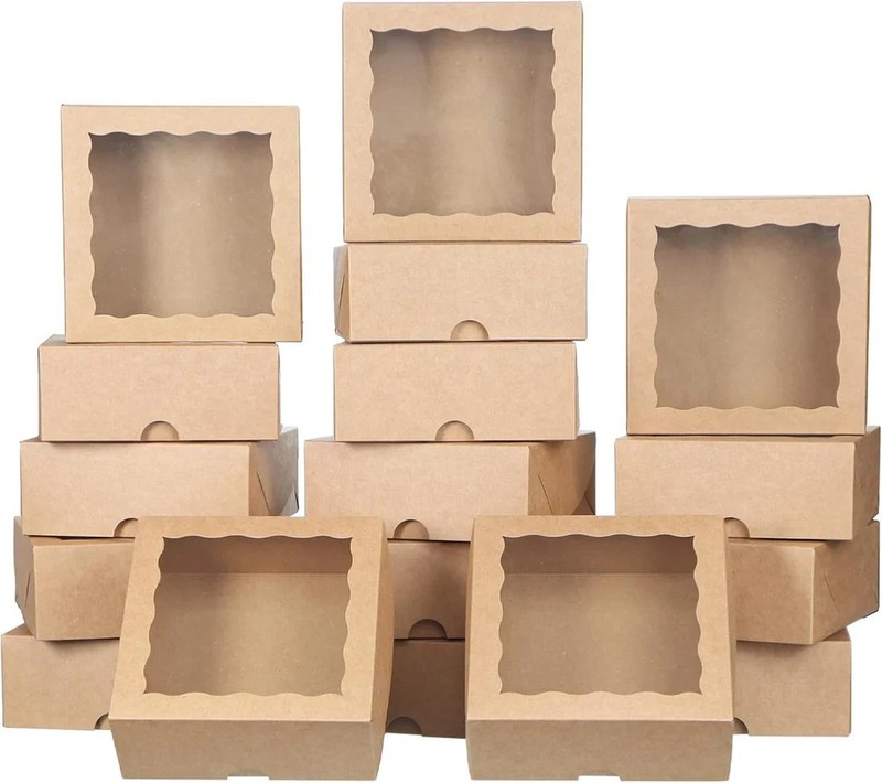 50 Pack 5X5X2 Inches Bakery Boxes - Boxes for Chocolate Covered Strawberries, 4