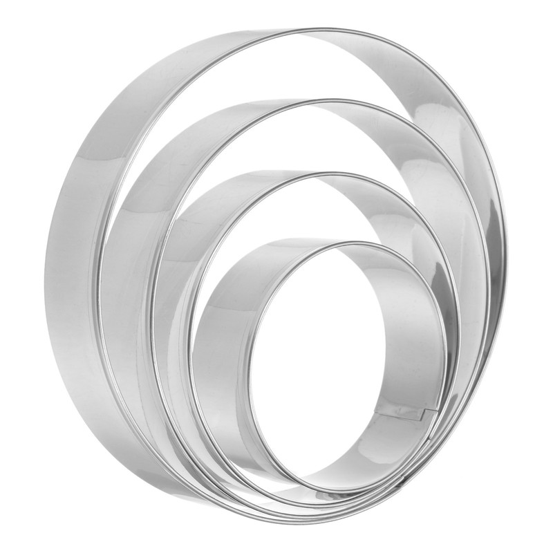 Circle Round Cookie Cutter Set Assorted Sizes Stainless Steel Geometric Cutters