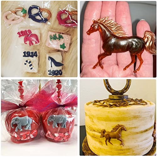 Horse Fondant Molds, 4 Packs, Elephant Animal Chocolate Silicone Molds for gallery