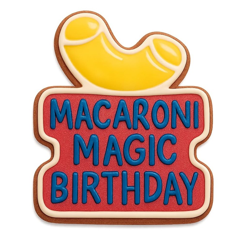 Macaroni Magic Birthday Cookie Cutter & Stamp, Fondant & Clay - 4x3.6 gallery