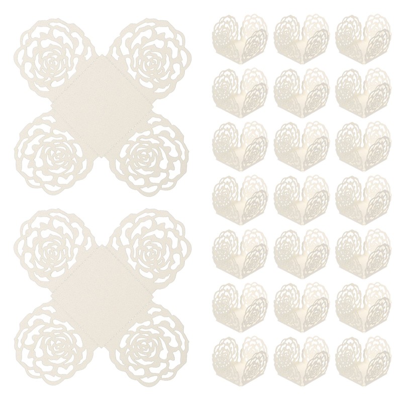 25 PCS Truffle Wrapper 4 Inch Square Cupcake Liner Baking Paper, Beige