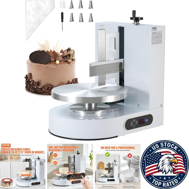 Ultimate Cake Decorator: Low Noise, Adjustable Speed, Complete Accessory Set