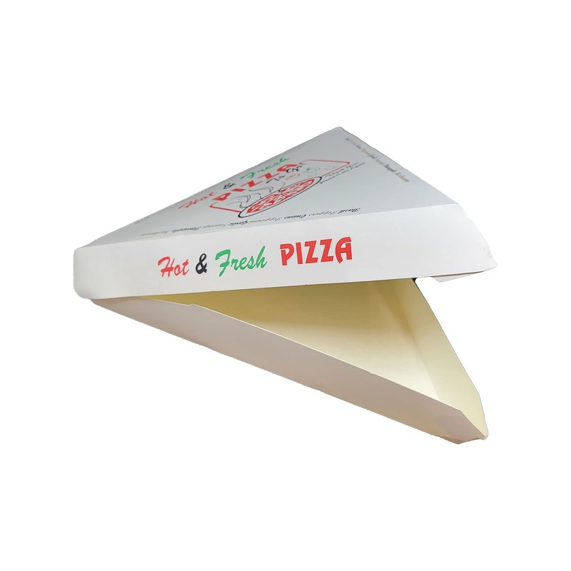 Single Pizza Slice Box with 4 Color Print “Hot & Fresh” Pizza 9.25 x 9 x 1.68