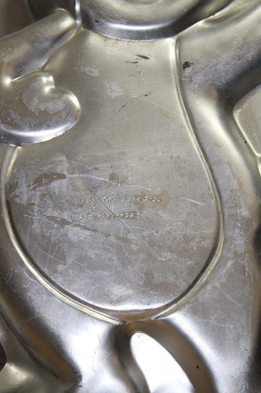 Set of 2 Barney Dinosaur Cake Mold Pan 1993 Birthday Aluminum Wilton 15"x 9” gallery