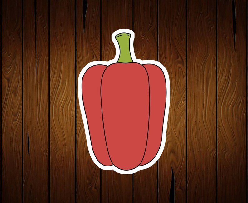 Bell Pepper Cookie Cutter – 3D Printed Food Safe PLA Plastic