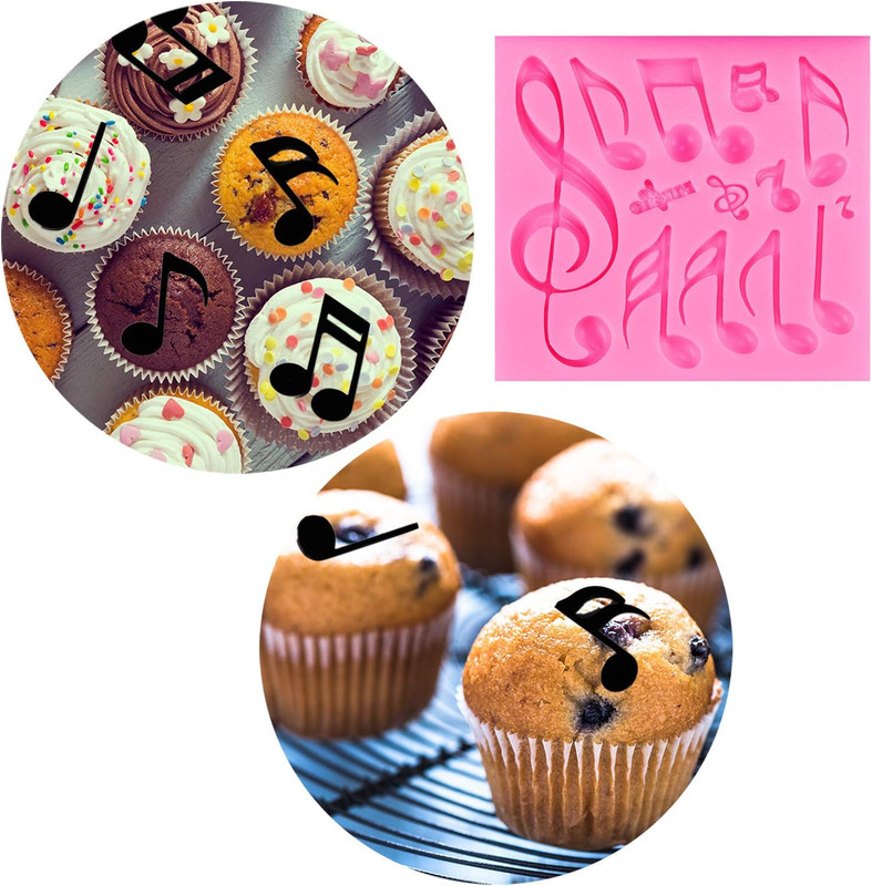 3 Pieces Music Note Fondant Mold Music Note Lace Mat Silicone Musical Candy Mold gallery