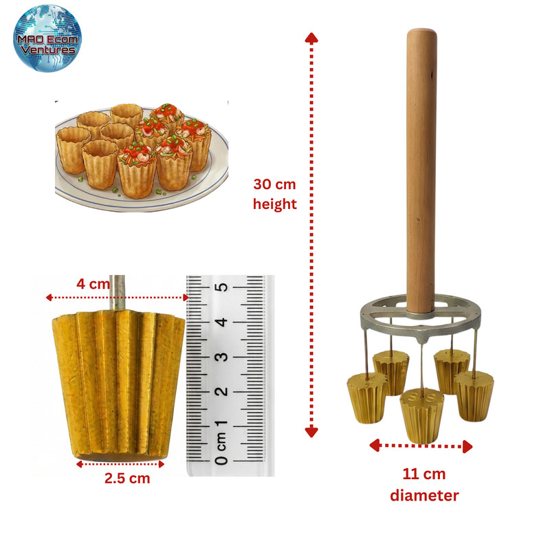 5 in 1 Pie Tee Brass Mold Top Hat Patty Shell Croustade Nyonya Tart Maker EID gallery