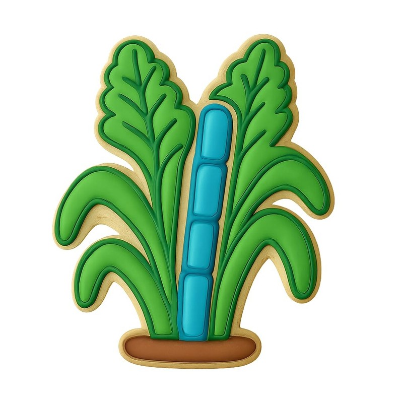 Blooming Sugarcane Cookie Cutter & Stamp, Fondant & Clay - 4x3.1 gallery