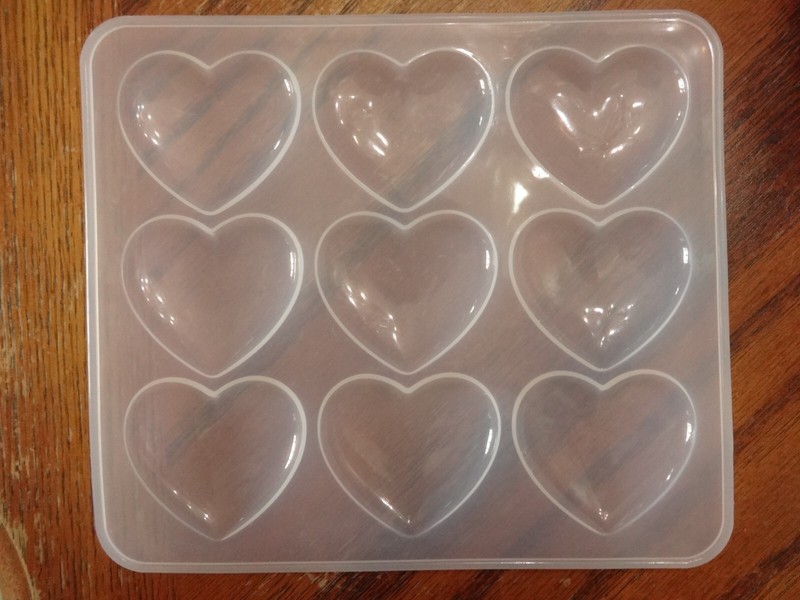 Heart Silicone Mold Resin Chocolate Soap Candle Candy Pendant 9 Cavity gallery