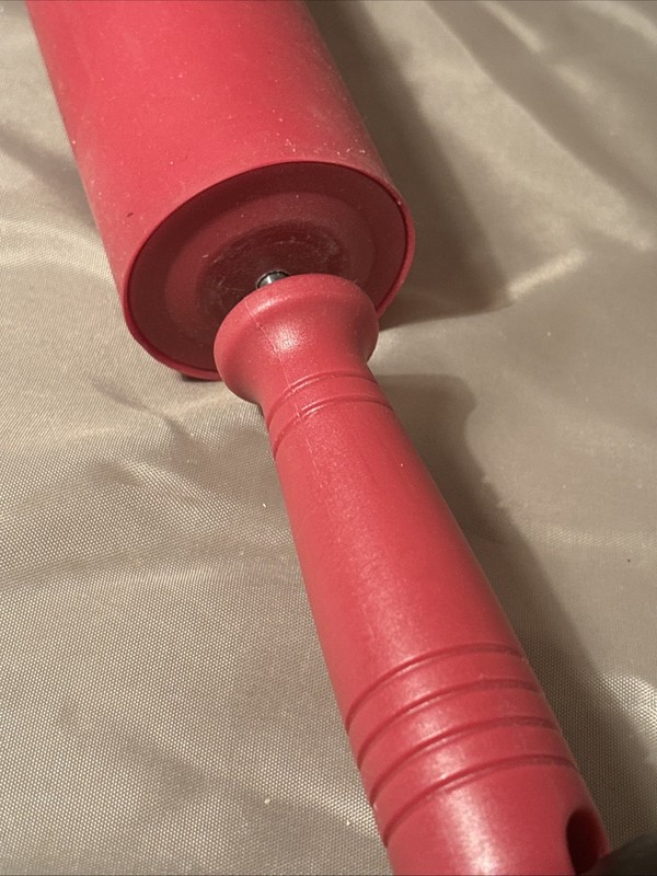 Red Silicone Rolling Pin 19 Inches 2“ 10 Inch Barrel gallery