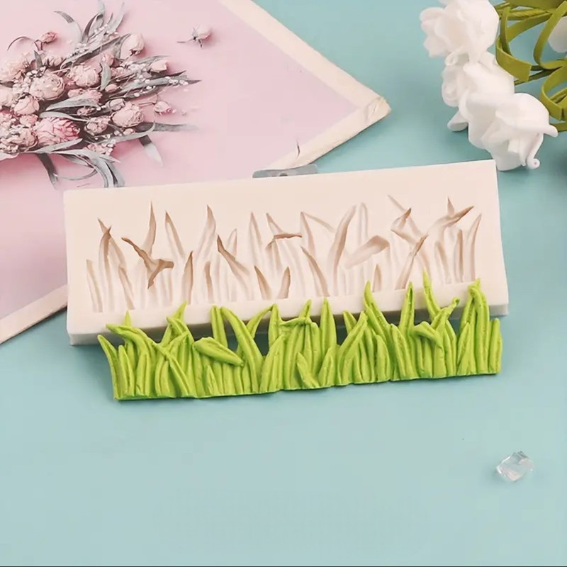 Grass Lawn Chocolate Fondant Resin Soap Silicone Mold