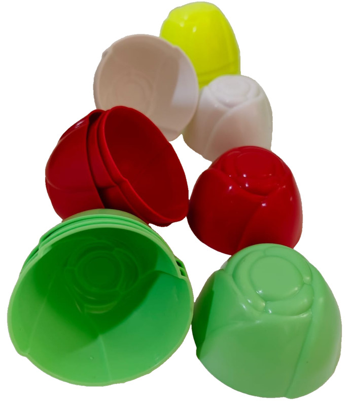16 Pcs Colorful Vibrant Rose Flower Molds Reusable Jelly Pudding Cup gallery