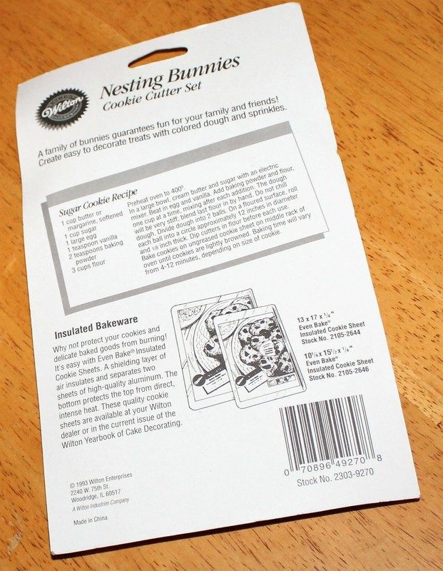 Wilton: NESTING BUNNIES 4PC COOKIE CUTTER SET #2303-9270 Plastic Unused gallery