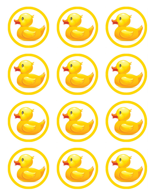 Duck Edible Cupcake Toppers – Icing - Farm Animal Party Cake Decorations gallery