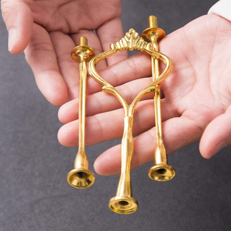 4 Sets of 3 Tier Cake Plate Stand Handle Hardware, Cake Fruit Food Plate Stand H gallery