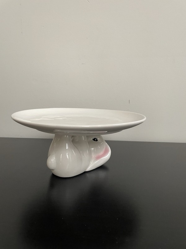 Lakeside Ceramic Easter Bunny Cake Stand 8” D gallery