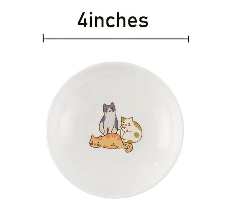Mozacona 6pcs Ceramic Cat Appetizer Plates, Sauce Small, 6pcs-Cat-A gallery