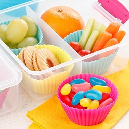 30-Pack Jumbo Silicone Cupcake Liners - Non-Stick Baking Cups in Bright Colors gallery