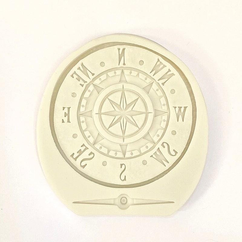 COMPASS MOLD, Nautical Cake Decoration, Fondant Mold, Travel Theme, Navy