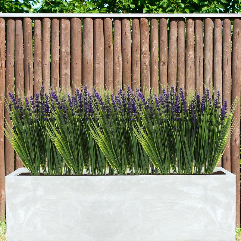 20pcs Artificial Grass Plants, 14.6" Green Fake Lavender for Decoration gallery
