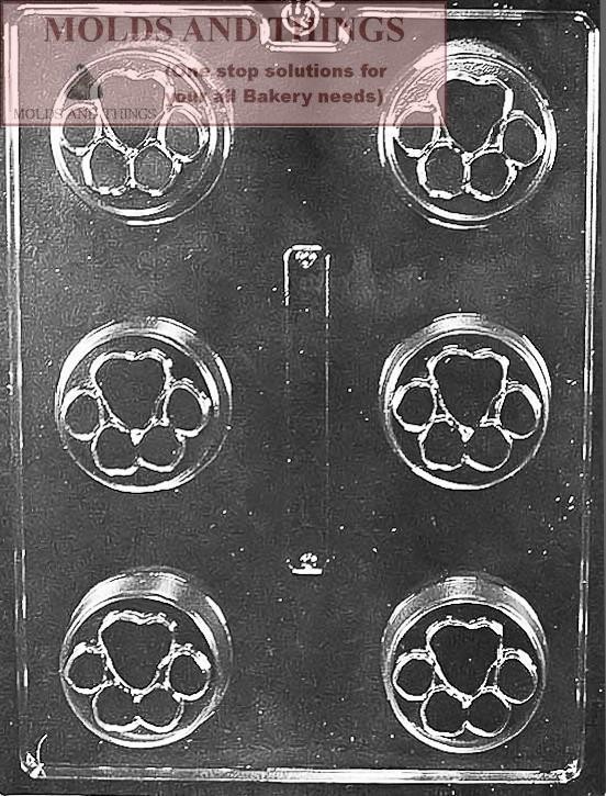 Paw Print Cookie Chocolate Candy Mold Pet-Themed Treats Chocolate Mold gallery