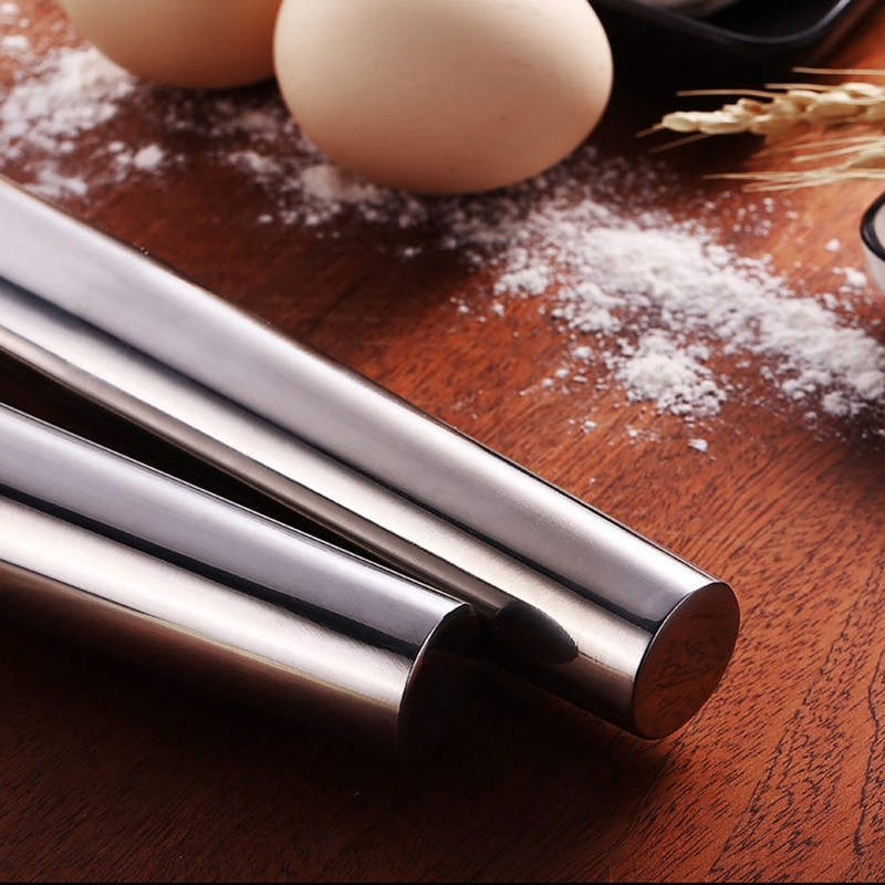 304 Stainless Steel Pointed Roller Baking Rolling Pin Household Nonstick gallery