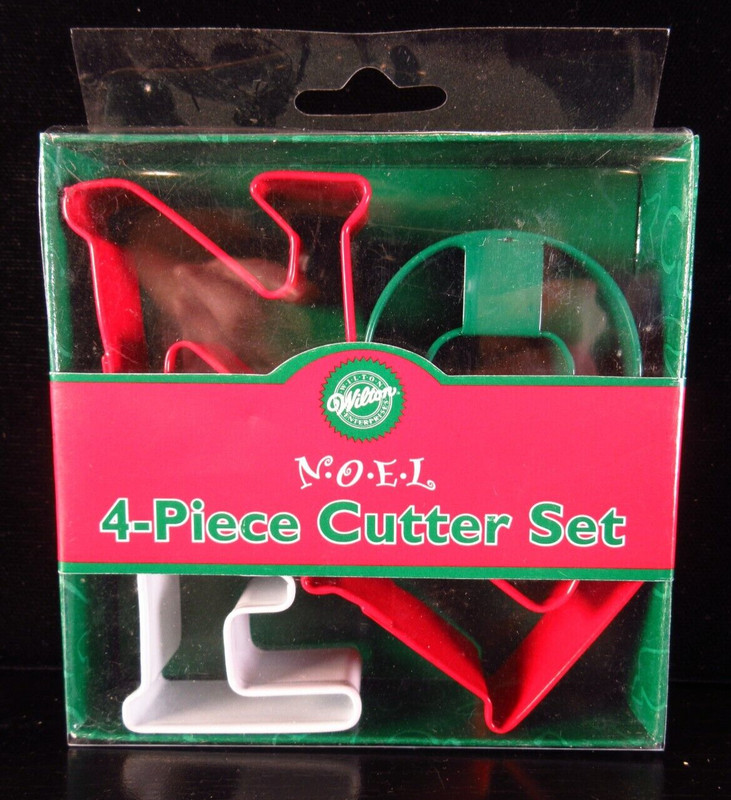 Wilton Cookie Cutter Gingerbread Family, NOEL, Global Decor Christmas Set in Box gallery