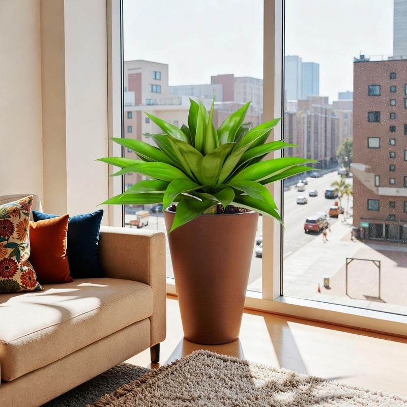 Enalgre Artificial Agave Plant 25.6 Fake Agave Plant Artificial Plants Outdoor gallery