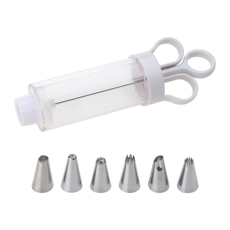 Dessert Decorating with 5Nozzle Icing Dispenser Cupcake Filling Injector